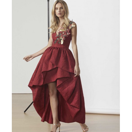 VESTIDO MIKADO LARGO