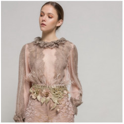 BLUSA PLUMETI NUDE.