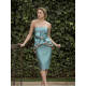 VESTIDO MIKADO VERDE AGUA