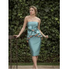 VESTIDO MIKADO VERDE AGUA