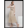 VESTIDO PLUMETI BEIG
