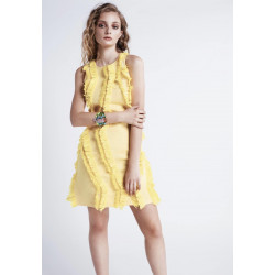VESTIDO TAFETÁN AMARILLO