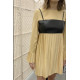 VESTIDO PLIZADO MOSTAZA