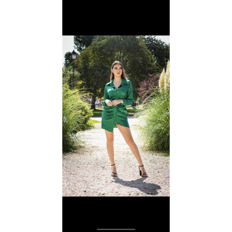 VESTIDO CAMISERO DRAPEADO