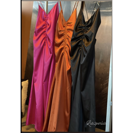 VESTIDO SEDA ELASTAN LAS2PERLAS