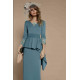 VESTIDO MATY AZUL PAVO