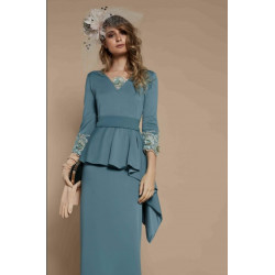 VESTIDO MATY AZUL PAVO