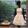 VESTIDO BLONDAS Y PERLAS