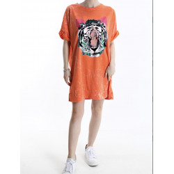 VESTIDO OVERSIDE  TIGRE