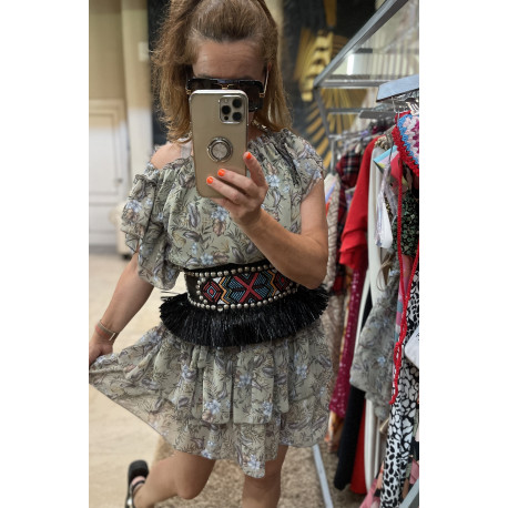 VESTIDO GASA ESTAMPADO