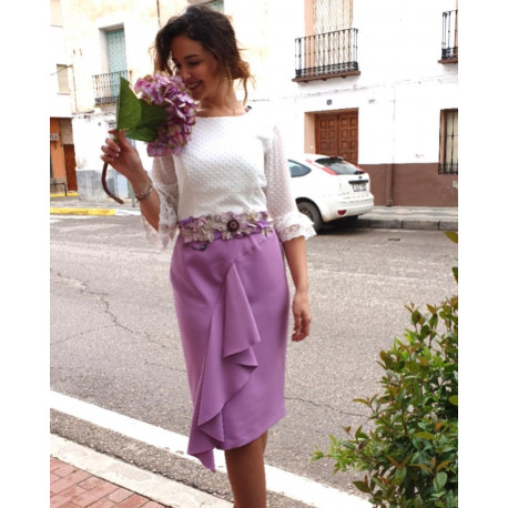 VESTIDO COMBINADO SIN CINTURÓN