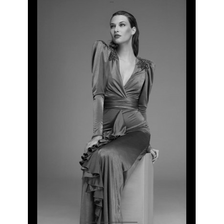 VESTIDO GRIS PERLA
