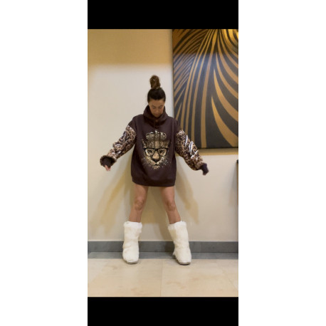 SUDADERA TIGRE MARRÓN