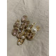 CONJUNTO DE HORQUILLAS ORO/ROSA