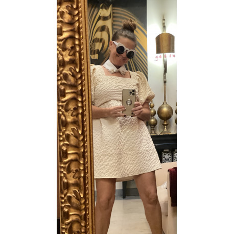 VESTIDO PIQUE BEIG