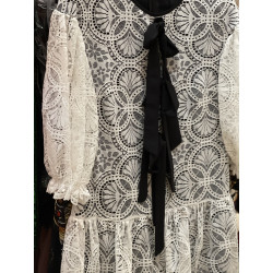 VESTIDO BLANCO PERFORADO