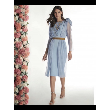 VESTIDO CREP+PLUMETI