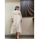 VESTIDO GASA BEIG