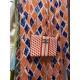 BOLSO MULTICOLOR NARANJA/BLANCO