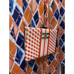 BOLSO MULTICOLOR NARANJA/BLANCO