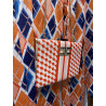 BOLSO MULTICOLOR NARANJA/BLANCO