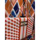 BOLSO MULTICOLOR NARANJA/BLANCO