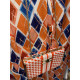 BOLSO MULTICOLOR NARANJA/BLANCO