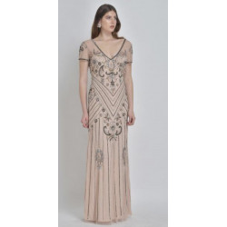 VESTIDO GRIS LENTEJUELAS