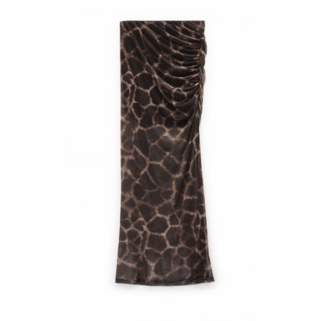 FALDA PRINT MARRON