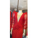 VESTIDO ROJO MANGAS ABULLONADAS