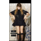 VESTIDO PERFORADO NEGRO