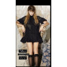 VESTIDO PERFORADO NEGRO
