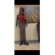 VESTIDO PRINT ANIMAL MIDI