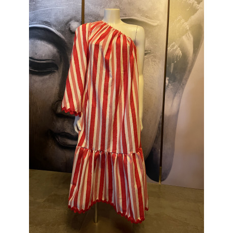 VESTIDO ASIMÉTRICO MAXI MANGA