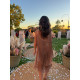 VESTIDO NUDE FLECOS