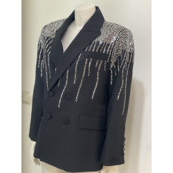 CHAQUETA NEGRA PIEDRAS