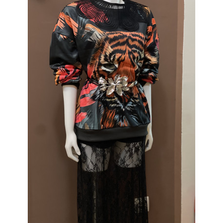 FALDA SHORT+SUDADERA TIGRE