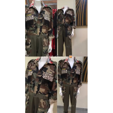 MONO CAMISERO POPELIN VERDE MILITAR