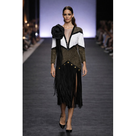 VESTIDO FLEVOS BICOLOR +SOMBRERO