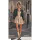 CHAQUETA VERDE LENTEJUELAS